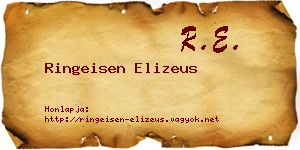 Ringeisen Elizeus névjegykártya